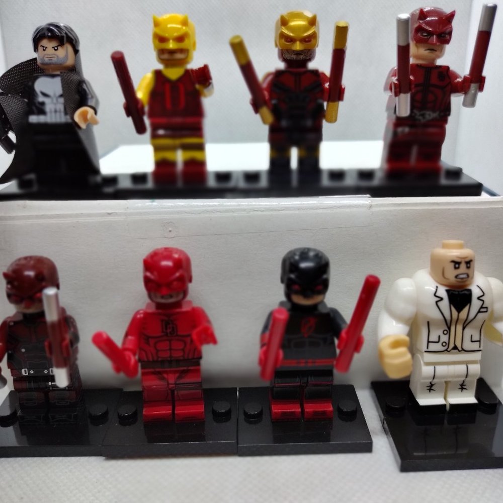 Daredevil set with Kingpin and Punisher Custom designed Minifigures